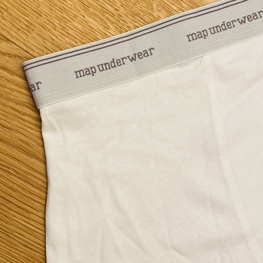 Boxer Map Underwear - Bianco